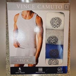 Vince Camuto 4 Pack Stretch Rib Tanks